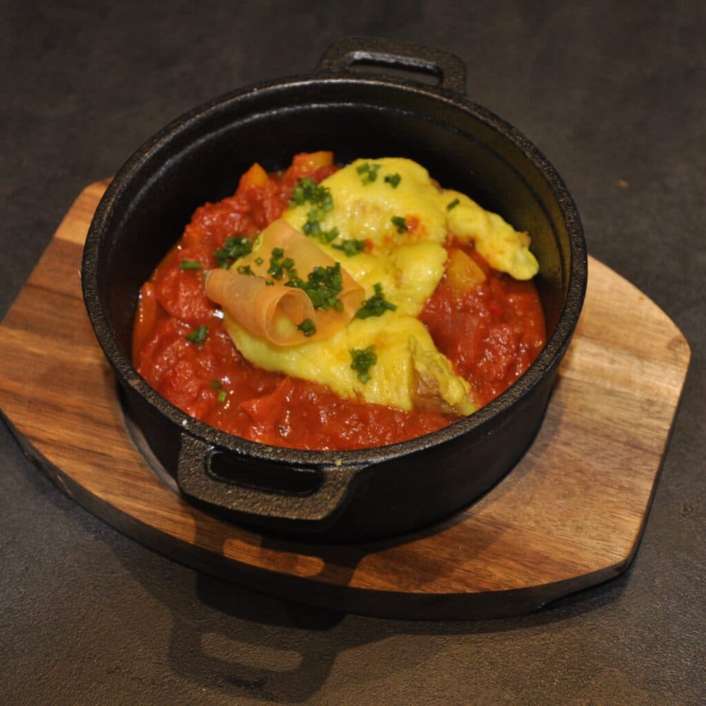 Lena's Shakshuka mit veg. Ei
